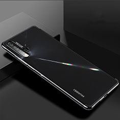 Silikon Schutzhülle Ultra Dünn Tasche Durchsichtig Transparent H03 für Huawei Nova 5 Schwarz