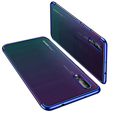 Silikon Schutzhülle Ultra Dünn Tasche Durchsichtig Transparent H03 für Huawei P20 Pro Blau