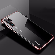 Silikon Schutzhülle Ultra Dünn Tasche Durchsichtig Transparent H03 für Huawei P30 Pro New Edition Rosegold