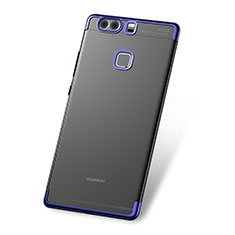 Silikon Schutzhülle Ultra Dünn Tasche Durchsichtig Transparent H03 für Huawei P9 Blau