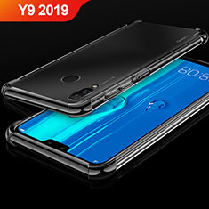Silikon Schutzhülle Ultra Dünn Tasche Durchsichtig Transparent H03 für Huawei Y9 (2019) Schwarz