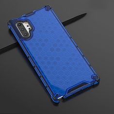 Silikon Schutzhülle Ultra Dünn Tasche Durchsichtig Transparent H03 für Samsung Galaxy Note 10 Plus Blau