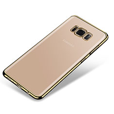 Silikon Schutzhülle Ultra Dünn Tasche Durchsichtig Transparent H03 für Samsung Galaxy S8 Gold