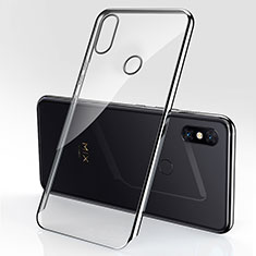 Silikon Schutzhülle Ultra Dünn Tasche Durchsichtig Transparent H03 für Xiaomi Mi Mix 3 Schwarz