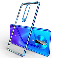 Silikon Schutzhülle Ultra Dünn Tasche Durchsichtig Transparent H03 für Xiaomi Redmi K30 4G Blau