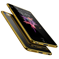 Silikon Schutzhülle Ultra Dünn Tasche Durchsichtig Transparent H04 für Apple iPhone 6S Plus Gold