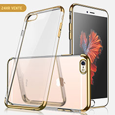 Silikon Schutzhülle Ultra Dünn Tasche Durchsichtig Transparent H04 für Apple iPhone 7 Gold