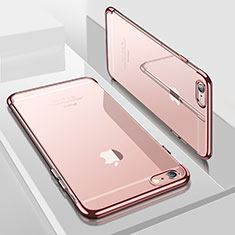 Silikon Schutzhülle Ultra Dünn Tasche Durchsichtig Transparent H04 für Apple iPhone 7 Rosegold