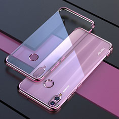 Silikon Schutzhülle Ultra Dünn Tasche Durchsichtig Transparent H04 für Huawei Honor V10 Lite Rosa