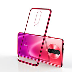 Silikon Schutzhülle Ultra Dünn Tasche Durchsichtig Transparent H04 für Xiaomi Redmi K30 4G Rot