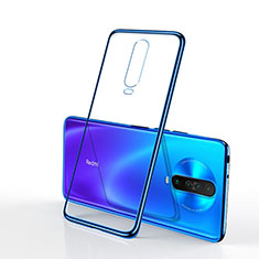 Silikon Schutzhülle Ultra Dünn Tasche Durchsichtig Transparent H04 für Xiaomi Redmi K30i 5G Blau