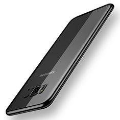 Silikon Schutzhülle Ultra Dünn Tasche Durchsichtig Transparent H05 für Samsung Galaxy S8 Plus Schwarz