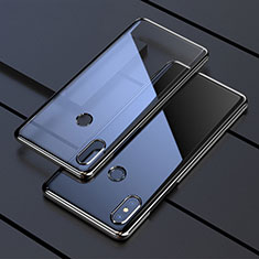 Silikon Schutzhülle Ultra Dünn Tasche Durchsichtig Transparent H05 für Xiaomi Mi Mix 3 Schwarz