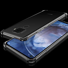Silikon Schutzhülle Ultra Dünn Tasche Durchsichtig Transparent H07 für Huawei Nova 5z Schwarz
