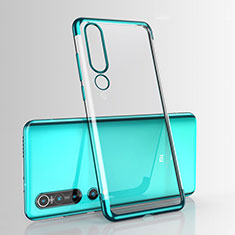 Silikon Schutzhülle Ultra Dünn Tasche Durchsichtig Transparent H07 für Xiaomi Mi 10 Grün