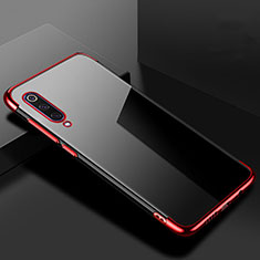 Silikon Schutzhülle Ultra Dünn Tasche Durchsichtig Transparent H08 für Xiaomi Mi 9 Lite Rot