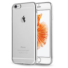 Silikon Schutzhülle Ultra Dünn Tasche Durchsichtig Transparent H17 für Apple iPhone 6 Silber