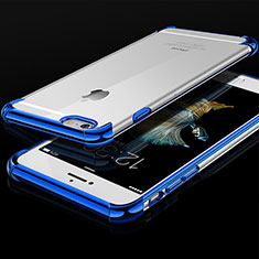 Silikon Schutzhülle Ultra Dünn Tasche Durchsichtig Transparent HC01 für Apple iPhone 6S Blau