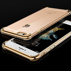 Silikon Schutzhülle Ultra Dünn Tasche Durchsichtig Transparent HC01 für Apple iPhone 6S Gold