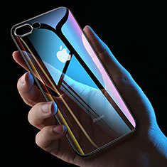 Silikon Schutzhülle Ultra Dünn Tasche Durchsichtig Transparent HC01 für Apple iPhone 8 Plus Schwarz