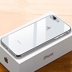 Silikon Schutzhülle Ultra Dünn Tasche Durchsichtig Transparent HC02 für Apple iPhone 7 Plus Silber