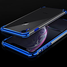 Silikon Schutzhülle Ultra Dünn Tasche Durchsichtig Transparent HC07 für Apple iPhone XR Blau