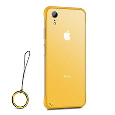 Silikon Schutzhülle Ultra Dünn Tasche Durchsichtig Transparent HT01 für Apple iPhone XR Gold