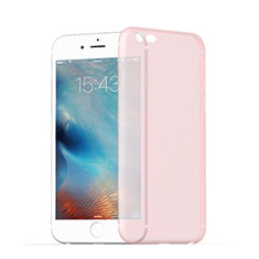 Silikon Schutzhülle Ultra Dünn Tasche Durchsichtig Transparent Matt für Apple iPhone 6S Plus Rosa