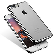 Silikon Schutzhülle Ultra Dünn Tasche Durchsichtig Transparent Q07 für Apple iPhone 7 Plus Schwarz