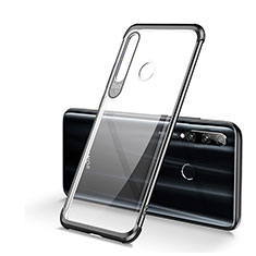 Silikon Schutzhülle Ultra Dünn Tasche Durchsichtig Transparent S01 für Huawei Honor 20E Schwarz