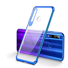 Silikon Schutzhülle Ultra Dünn Tasche Durchsichtig Transparent S01 für Huawei Honor 20i Blau