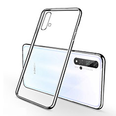 Silikon Schutzhülle Ultra Dünn Tasche Durchsichtig Transparent S01 für Huawei Honor 20S Silber