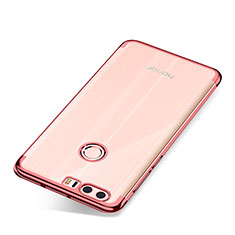Silikon Schutzhülle Ultra Dünn Tasche Durchsichtig Transparent S01 für Huawei Honor 8 Rosegold