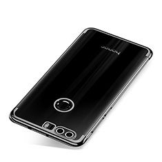 Silikon Schutzhülle Ultra Dünn Tasche Durchsichtig Transparent S01 für Huawei Honor 8 Schwarz