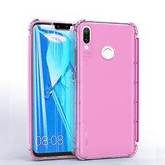 Silikon Schutzhülle Ultra Dünn Tasche Durchsichtig Transparent S01 für Huawei Y9 (2019) Rosa