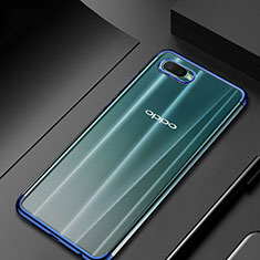 Silikon Schutzhülle Ultra Dünn Tasche Durchsichtig Transparent S01 für Oppo K1 Blau