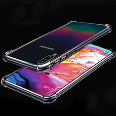 Silikon Schutzhülle Ultra Dünn Tasche Durchsichtig Transparent S01 für Samsung Galaxy A70 Klar