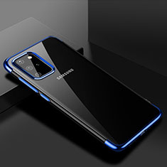 Silikon Schutzhülle Ultra Dünn Tasche Durchsichtig Transparent S01 für Samsung Galaxy S20 Plus Blau