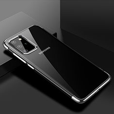 Silikon Schutzhülle Ultra Dünn Tasche Durchsichtig Transparent S01 für Samsung Galaxy S20 Plus Silber