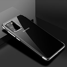 Silikon Schutzhülle Ultra Dünn Tasche Durchsichtig Transparent S01 für Samsung Galaxy S20 Silber