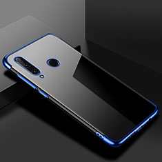 Silikon Schutzhülle Ultra Dünn Tasche Durchsichtig Transparent S02 für Huawei Honor 20 Lite Blau