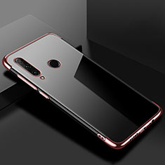 Silikon Schutzhülle Ultra Dünn Tasche Durchsichtig Transparent S02 für Huawei Honor 20E Rosegold