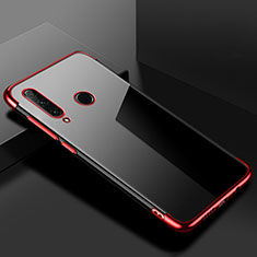 Silikon Schutzhülle Ultra Dünn Tasche Durchsichtig Transparent S02 für Huawei Honor 20E Rot
