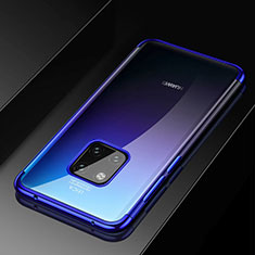 Silikon Schutzhülle Ultra Dünn Tasche Durchsichtig Transparent S02 für Huawei Mate 20 Pro Blau
