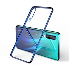 Silikon Schutzhülle Ultra Dünn Tasche Durchsichtig Transparent S02 für Huawei P30 Blau