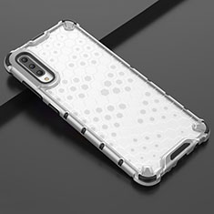 Silikon Schutzhülle Ultra Dünn Tasche Durchsichtig Transparent S02 für Samsung Galaxy A70S Weiß