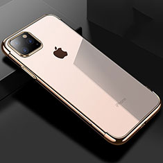 Silikon Schutzhülle Ultra Dünn Tasche Durchsichtig Transparent S03 für Apple iPhone 11 Pro Gold