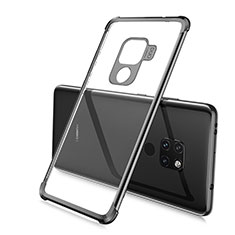 Silikon Schutzhülle Ultra Dünn Tasche Durchsichtig Transparent S03 für Huawei Mate 20 Schwarz
