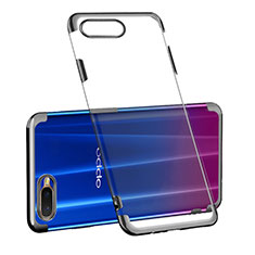 Silikon Schutzhülle Ultra Dünn Tasche Durchsichtig Transparent S03 für Oppo K1 Schwarz