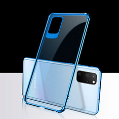 Silikon Schutzhülle Ultra Dünn Tasche Durchsichtig Transparent S03 für Samsung Galaxy S20 Plus Blau